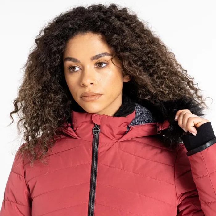 Dare 2b Striking III Mid Length Padded Jacket Earth Rose Women Insulated Jackets