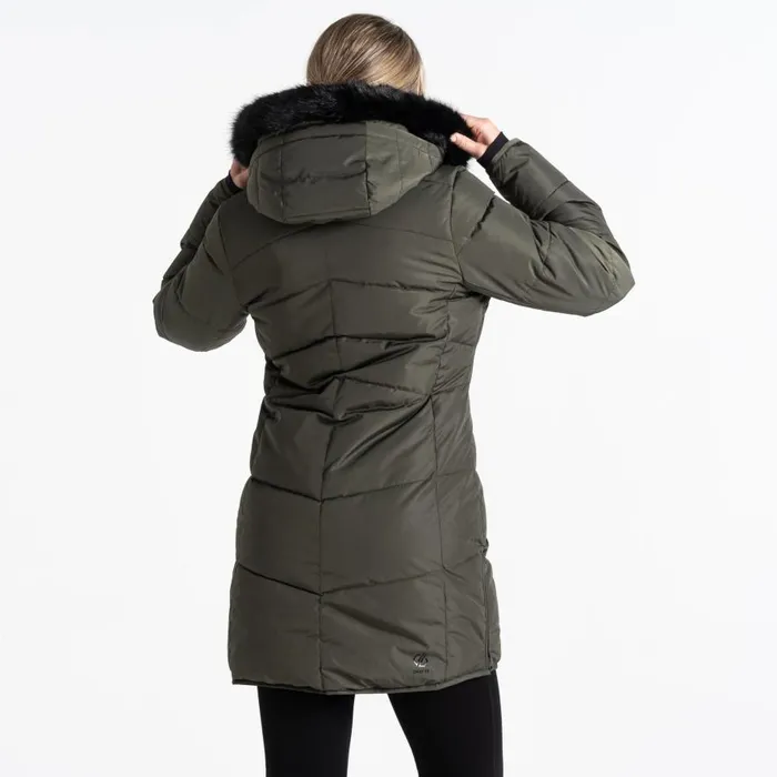 Dare 2b Striking III Mid Length Padded Jacket Green Lichen Women Insulated Jackets