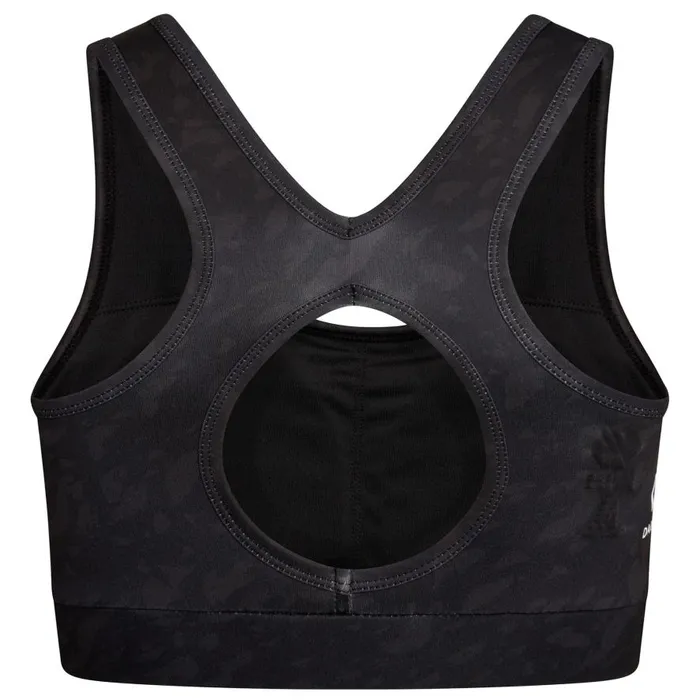 Dare 2b Swift Sports Bra Black Leaf Flow Print Women Gym Tops