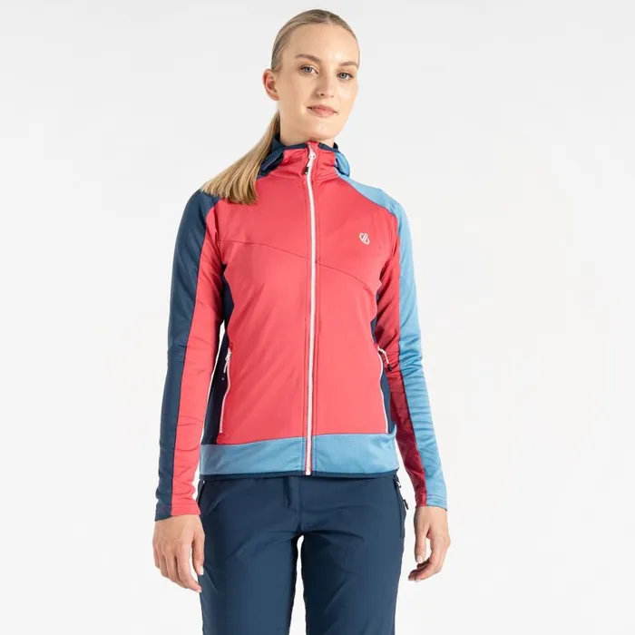 Dare 2b Traversing Core Stretch Midlayer Sorbet Pink Blue Women Midlayers