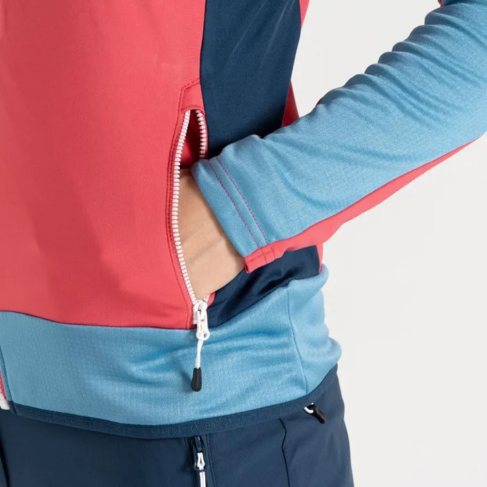 Dare 2b Traversing Core Stretch Midlayer Sorbet Pink Blue Women Midlayers