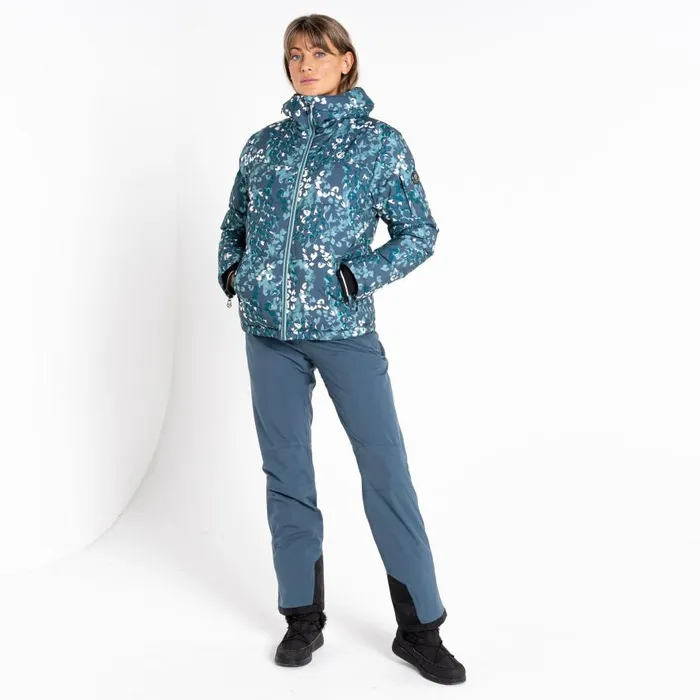 Dare 2b Verdict Recycled Ski Jacket Canton Green Animal Print Women Waterproof Jackets
