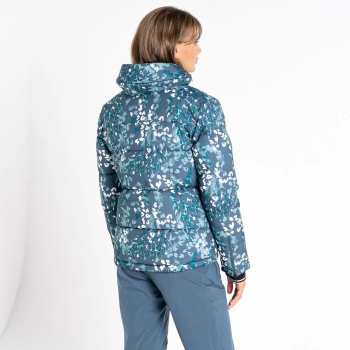 Dare 2b Verdict Recycled Ski Jacket Canton Green Animal Print Women Waterproof Jackets