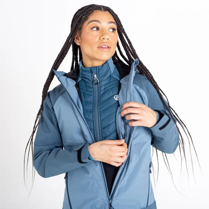 Dare 2b Veritas Era Recycled Waterproof Jacket Bluestone Orin Grey Women Waterproof Jackets