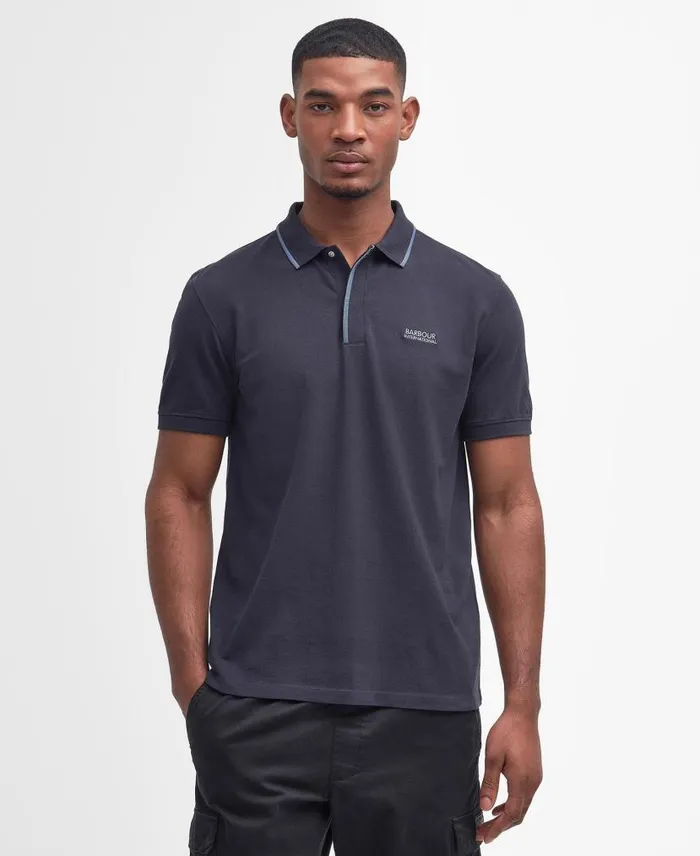 Daytona Tipped ShortSleeved Polo Shirt Bright White Men Barbour Polo Shirts