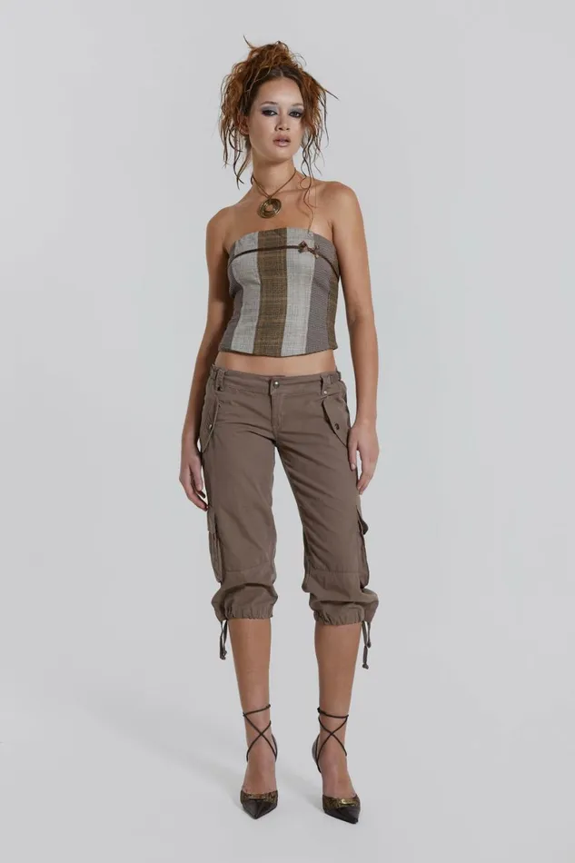 Demi Panelled Check Corset Top Multi Women Jaded London Corsets Demi Panelled Check Corset Top Multi Women Jaded London Corsets