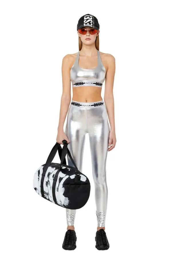 Diesel Awsbnelleywt19 Silver Women Pants and Shorts