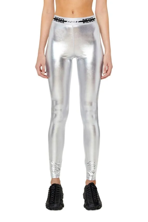 Diesel Awsbnelleywt19 Silver Women Pants and Shorts