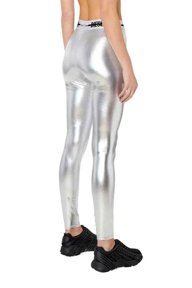 Diesel Awsbnelleywt19 Silver Women Pants and Shorts