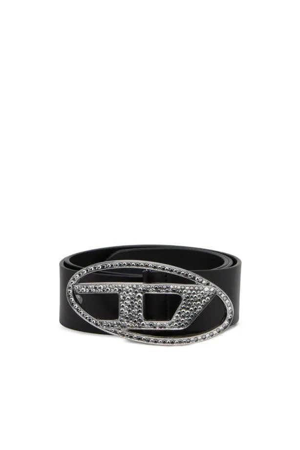 Diesel B1dr Strass Black Women Belts