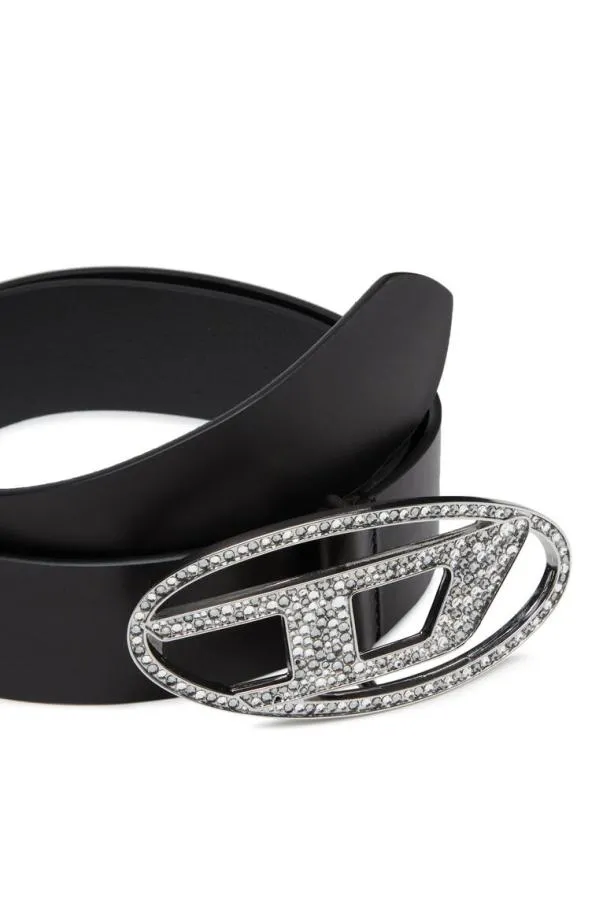 Diesel B1dr Strass Black Women Belts