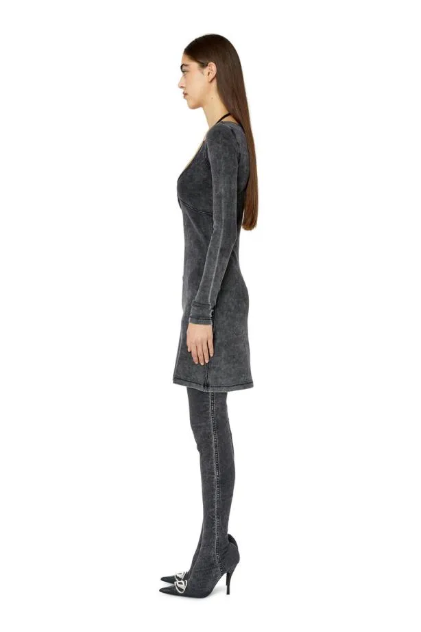 Diesel Dbranette Black Women Dresses