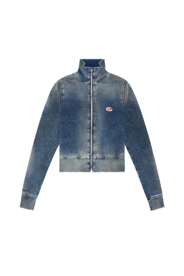 Diesel Demyne Medium Blue Women Sweatshirts and Hoodies