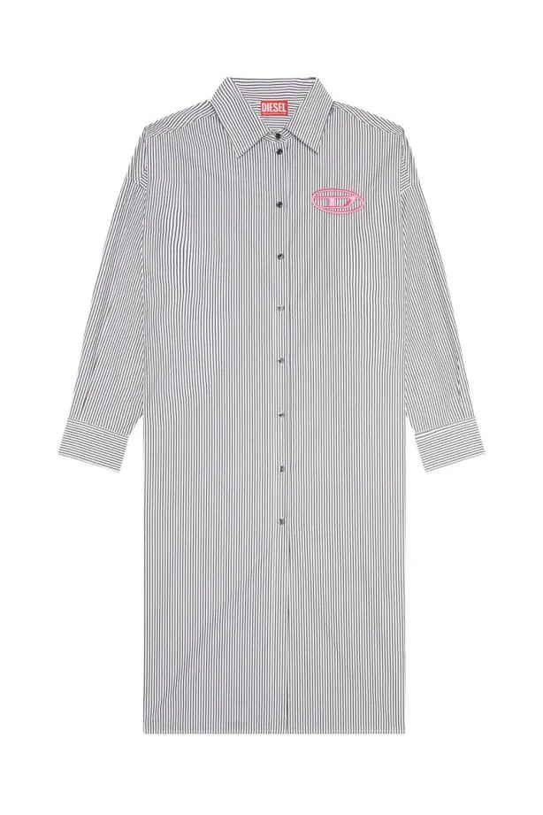 Diesel Dlunstripe Blackwhite Women Dresses