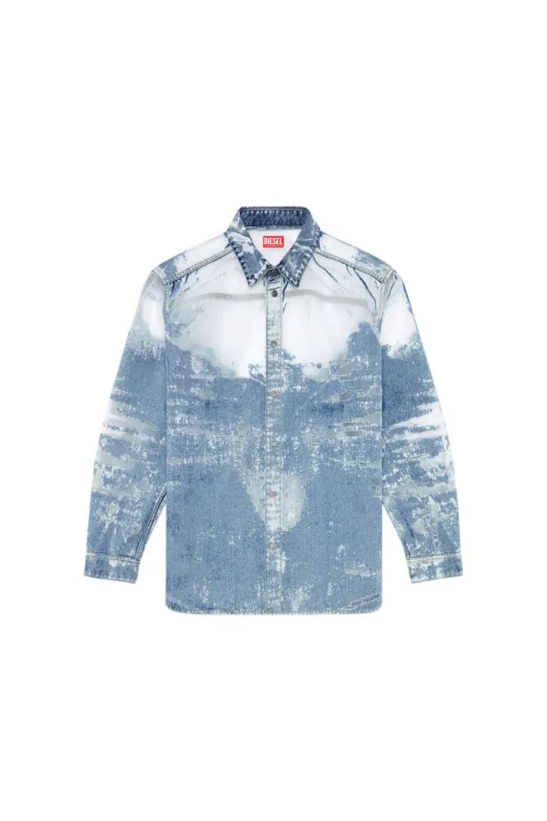 Diesel Dsimplyoverfsd Medium Blue Men Shirts