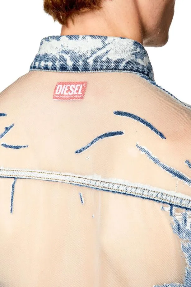 Diesel Dsimplyoverfsd Medium Blue Men Shirts