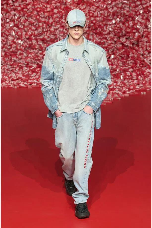 Diesel Dsimplyoverfsd Medium Blue Men Shirts