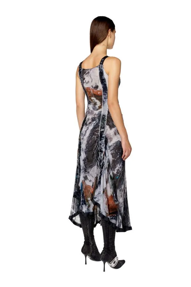 Diesel Dtyler Blackwhite Women Dresses
