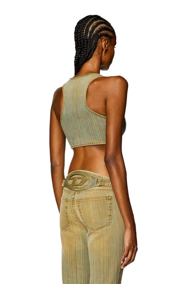 Diesel Detopfsd Bluebeige Women TShirts and Tops