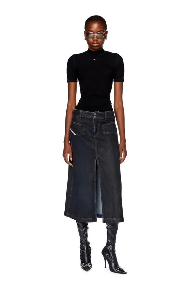 Diesel Deyinkas Blackdark Grey Women Skirts