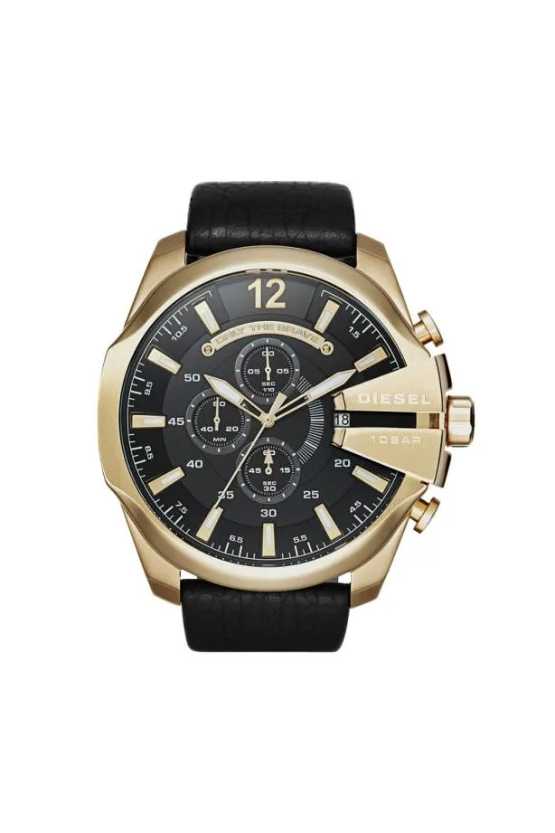 Diesel Dz4344 Mega Chief Black Men Watches and Smartwatches