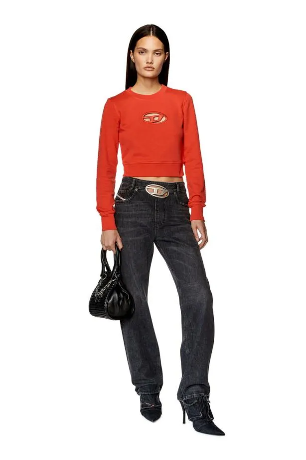 Diesel Fslimmyod Red Women Sweatshirts and Hoodies