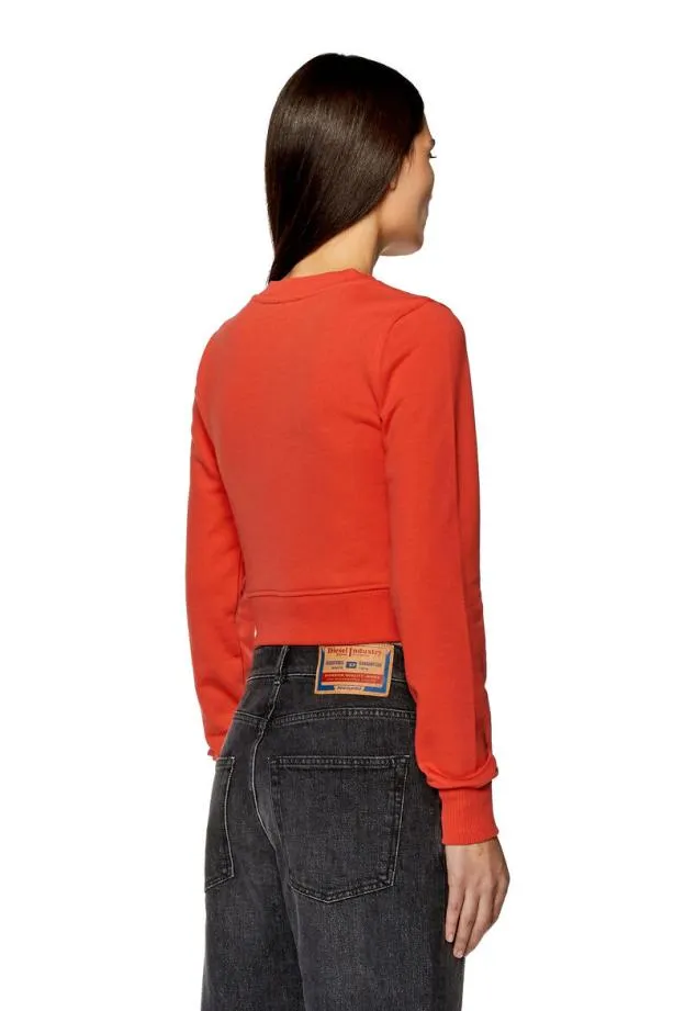Diesel Fslimmyod Red Women Sweatshirts and Hoodies