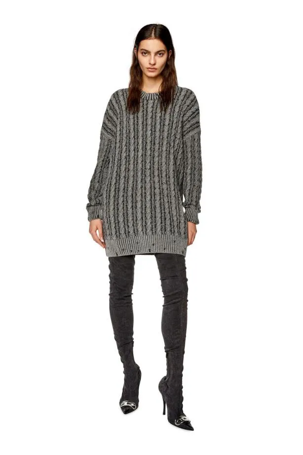 Diesel Mpantesse Grey Women Dresses