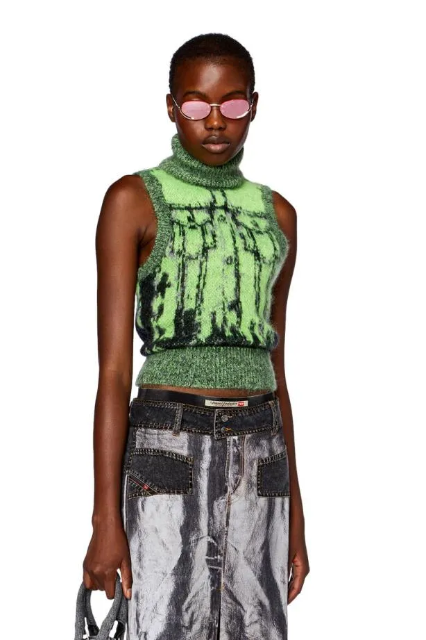 Diesel Msifnos Greenblack Women Knitwear