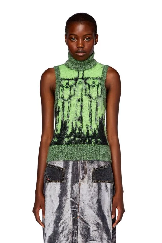 Diesel Msifnos Greenblack Women Knitwear