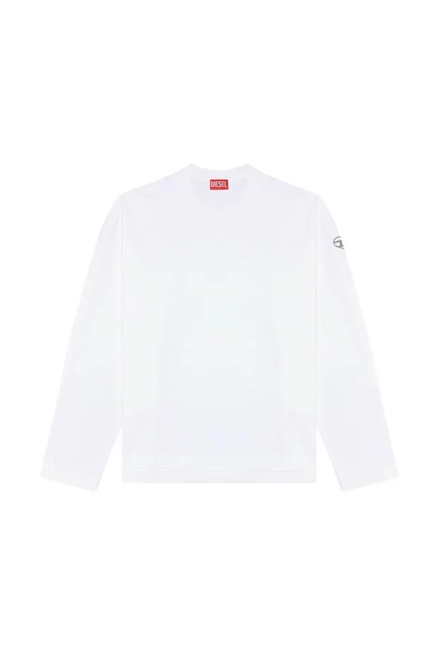 Diesel Smacsisod White Men Sweatshirts and Hoodies