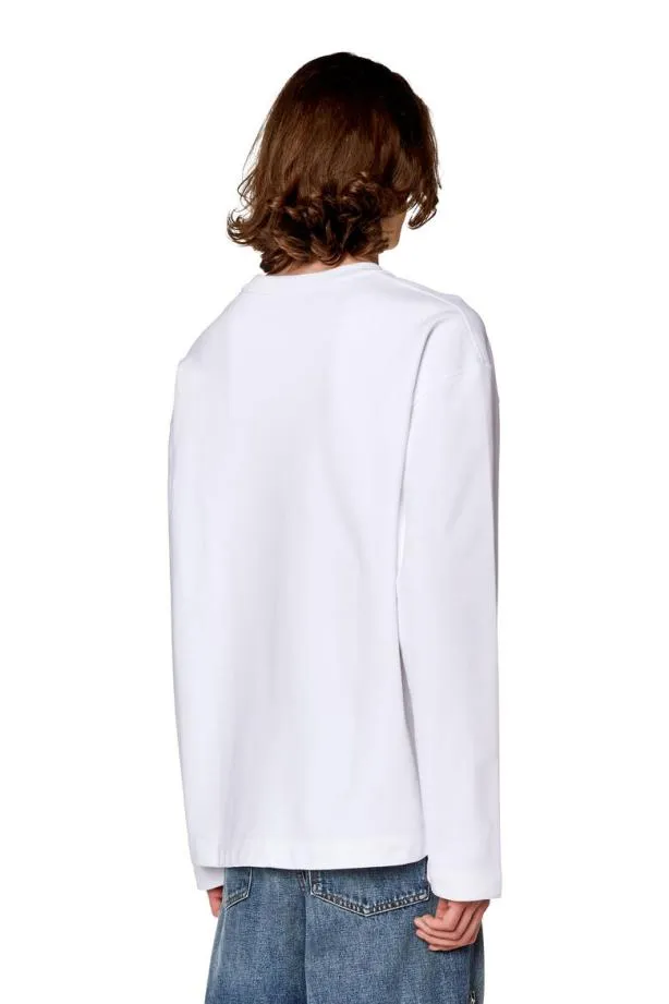Diesel Smacsisod White Men Sweatshirts and Hoodies