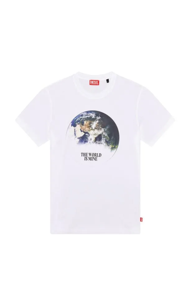 Diesel Tdiegorl4 White Men TShirts and Polos