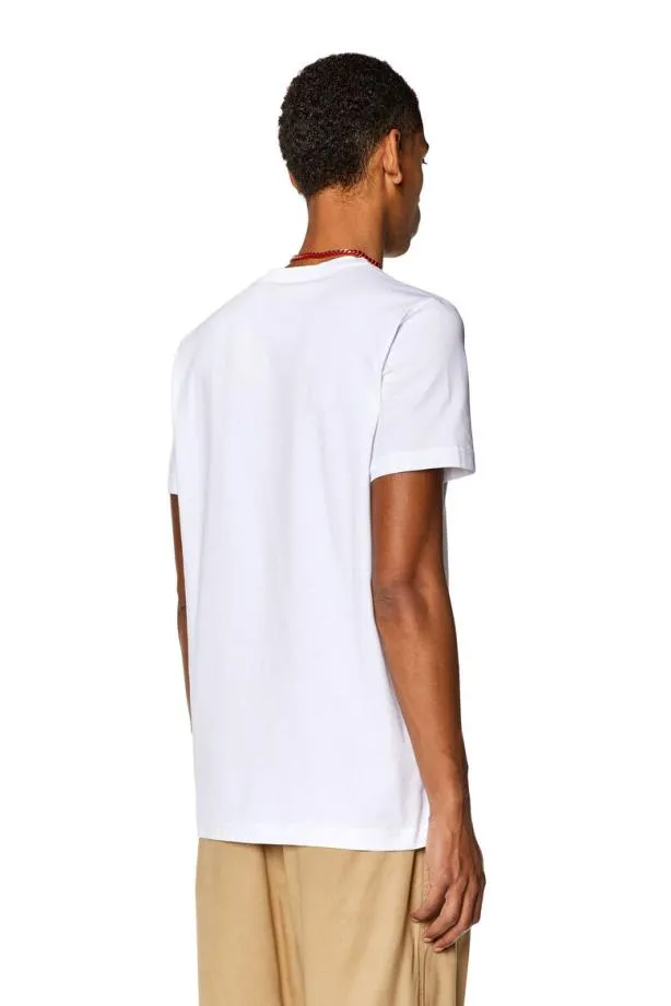 Diesel Tdiegorl4 White Men TShirts and Polos