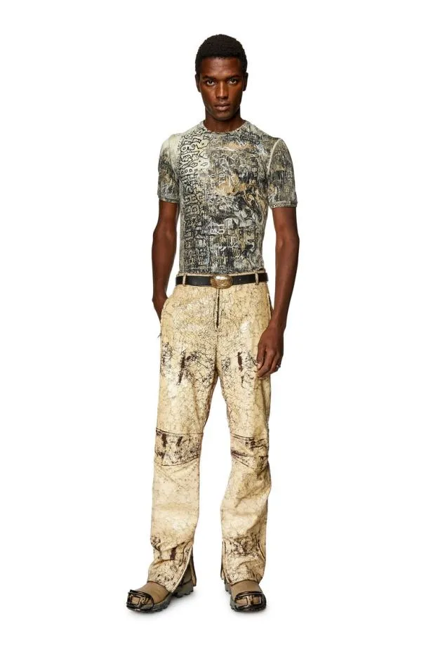 Diesel Tibem1 Brownblack Men TShirts and Polos
