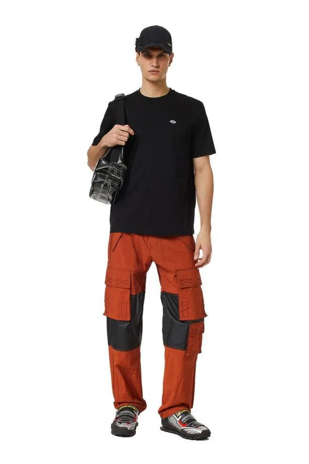 Diesel Tjustdovalpj Black Men TShirts and Polos