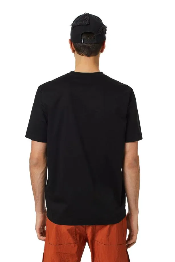 Diesel Tjustdovalpj Black Men TShirts and Polos