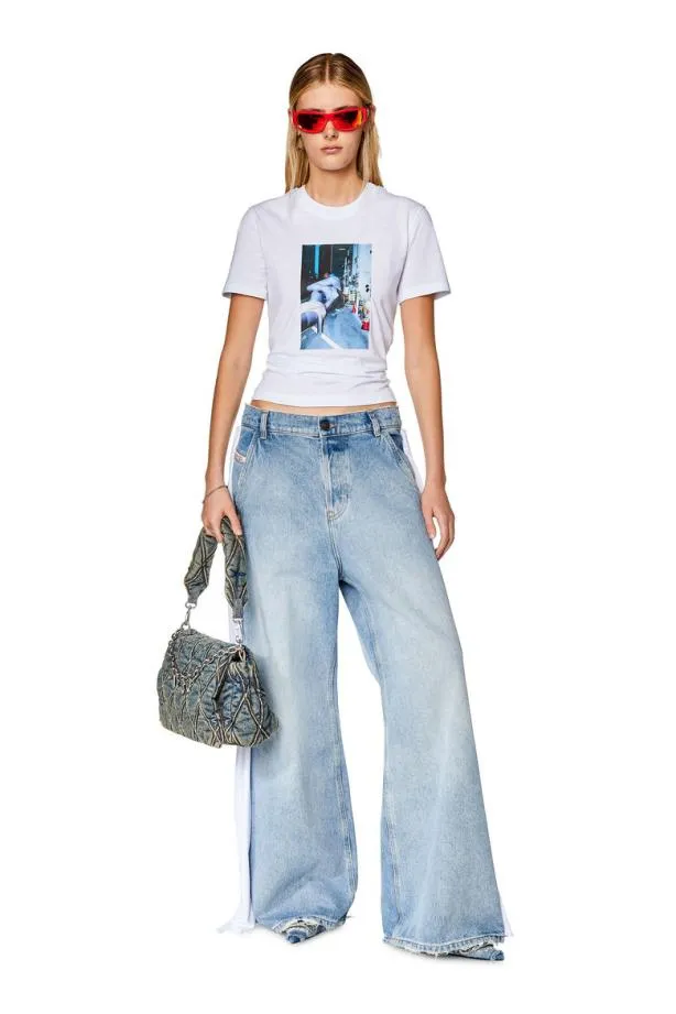Diesel Tregl2 White Women TShirts and Tops