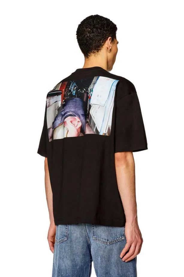 Diesel Twashl3 Black Men TShirts and Polos