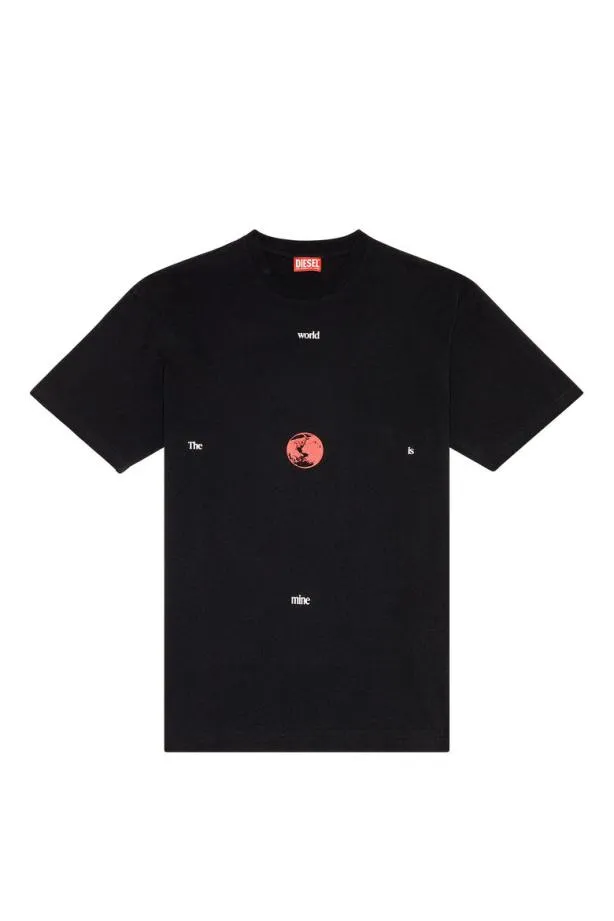 Diesel Twashl9 Black Men TShirts and Polos