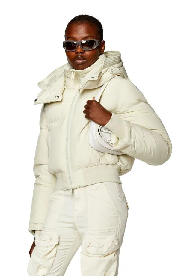 Diesel Wpeytshort White Women Jackets