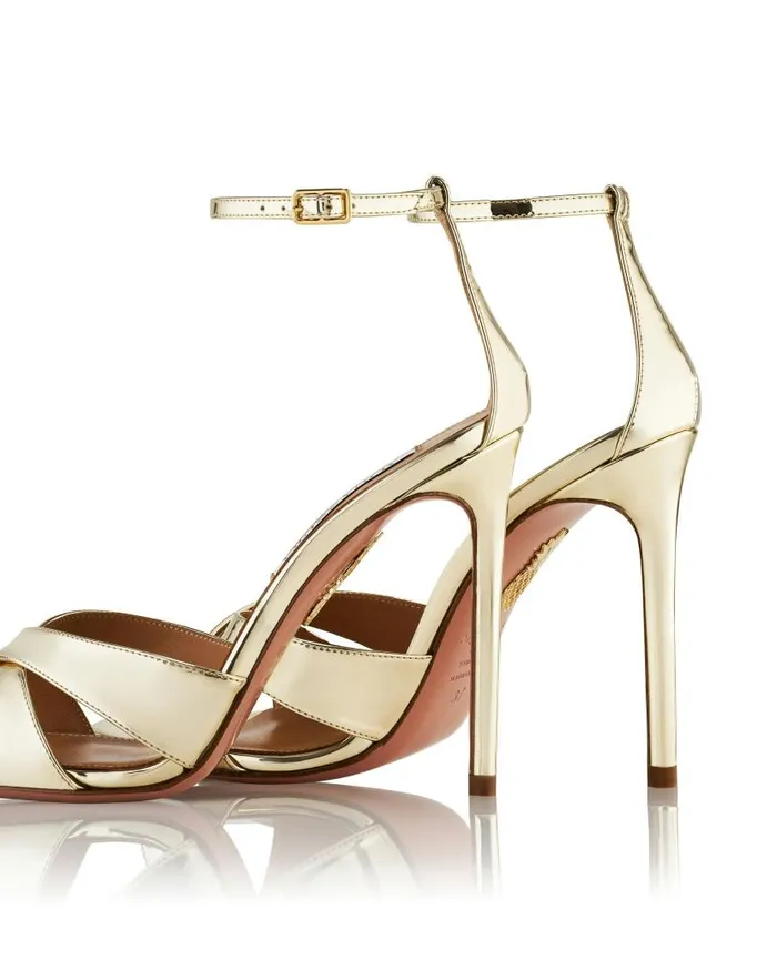 Divine Sandal 105 Gold Women Aquazzura Sandals