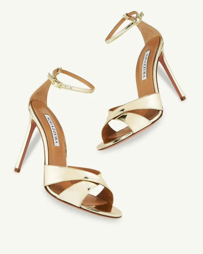 Divine Sandal 105 Gold Women Aquazzura Sandals