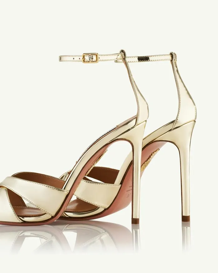 Divine Sandal 105 Gold Women Aquazzura Sandals