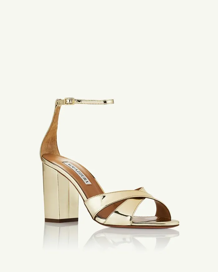 Divine Sandal 85 Gold Women Aquazzura Sandals