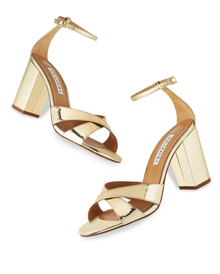 Divine Sandal 85 Gold Women Aquazzura Sandals