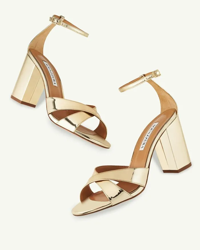 Divine Sandal 85 Gold Women Aquazzura Sandals