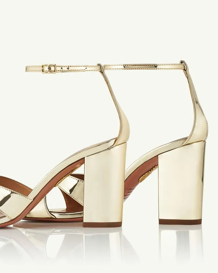 Divine Sandal 85 Gold Women Aquazzura Sandals