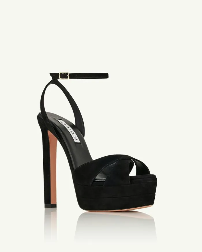 Divine Sandal Plateau 130 Black Women Aquazzura Platforms