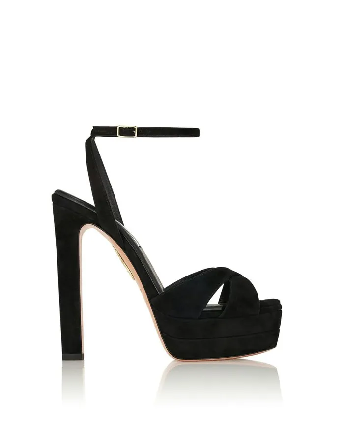 Divine Sandal Plateau 130 Black Women Aquazzura Platforms Divine Sandal Plateau 130 Black Women Aquazzura Platforms